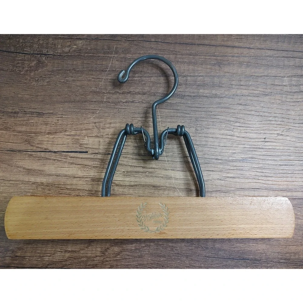 Vintage Walker Blonde Wood Trouser Skirt Clamp Style Hanger B10